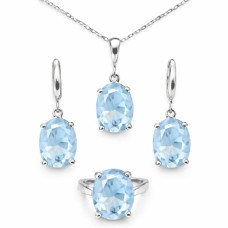 Akuamarin Taşlı Takı Seti – Huzur, İletişim ve Duygusal Denge