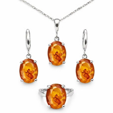 Kehribar Taşlı Takı Seti – Şifa, Koruma ve Sakinleştirici Enerji