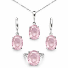 Pembe Kuvars Taşlı Takı Seti – Aşk, Şefkat ve Duygusal Denge