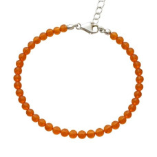 Carnelian (Karnelyan) Doğal Taş Bileklik 2mm – Motivasyon, Cesaret ve Yaşam Enerjisi